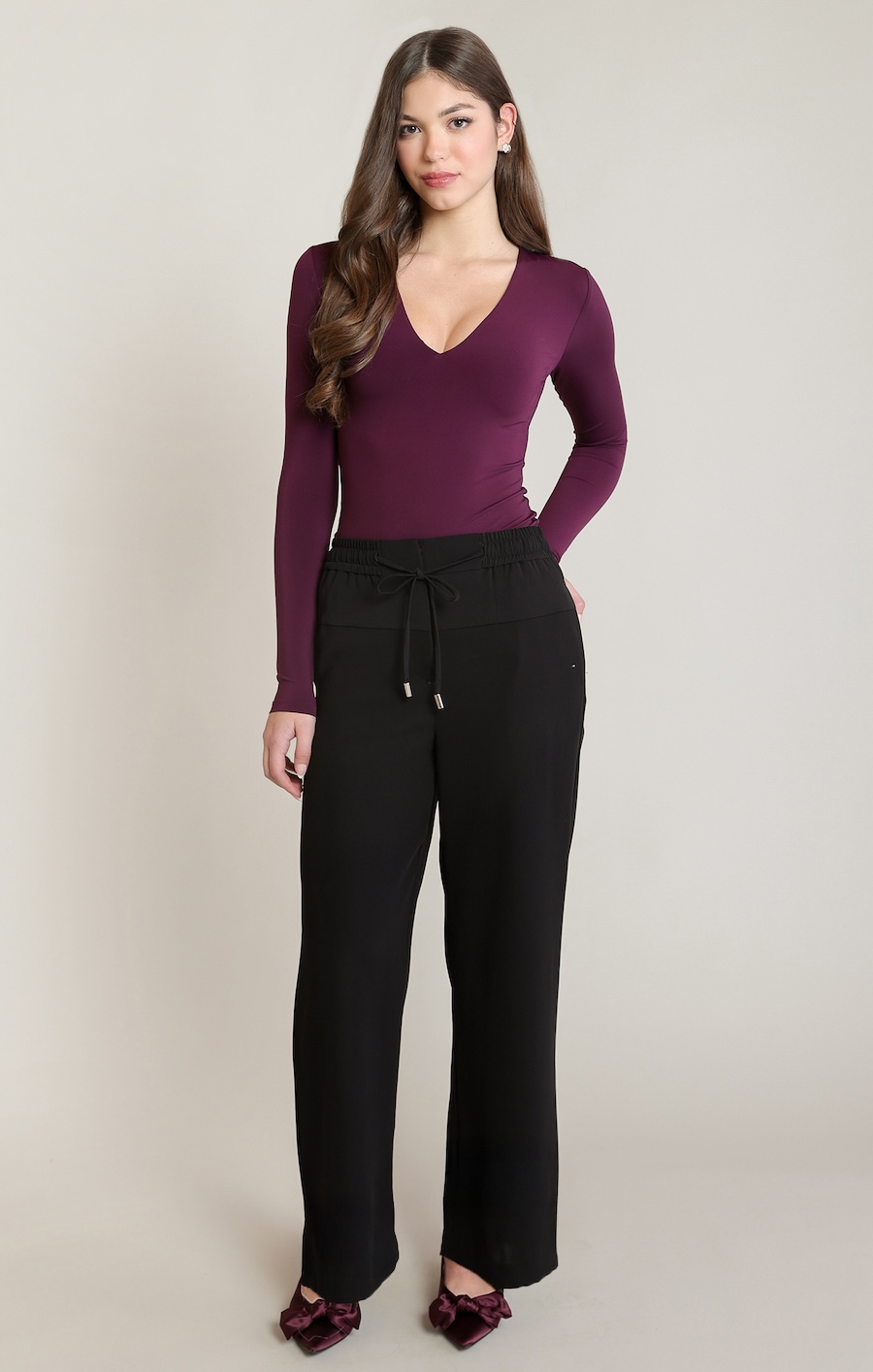 Pantalon jambe large satin - 2822709 D - Dex Pantalon jambe large satin - 2822709 D - Dex