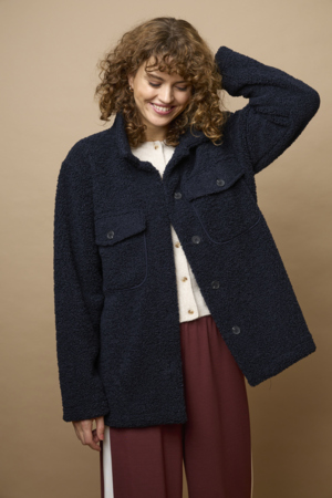 Veste laine bouilli boutonnée - 20618105 - Fransa Veste laine bouilli boutonnée - 20618105 - Fransa