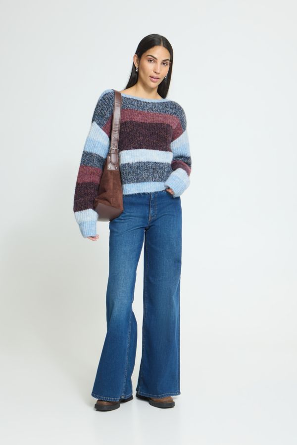 Chandail tricot couleurs - 20126856 - Ichi Chandail tricot couleurs - 20126856 - Ichi