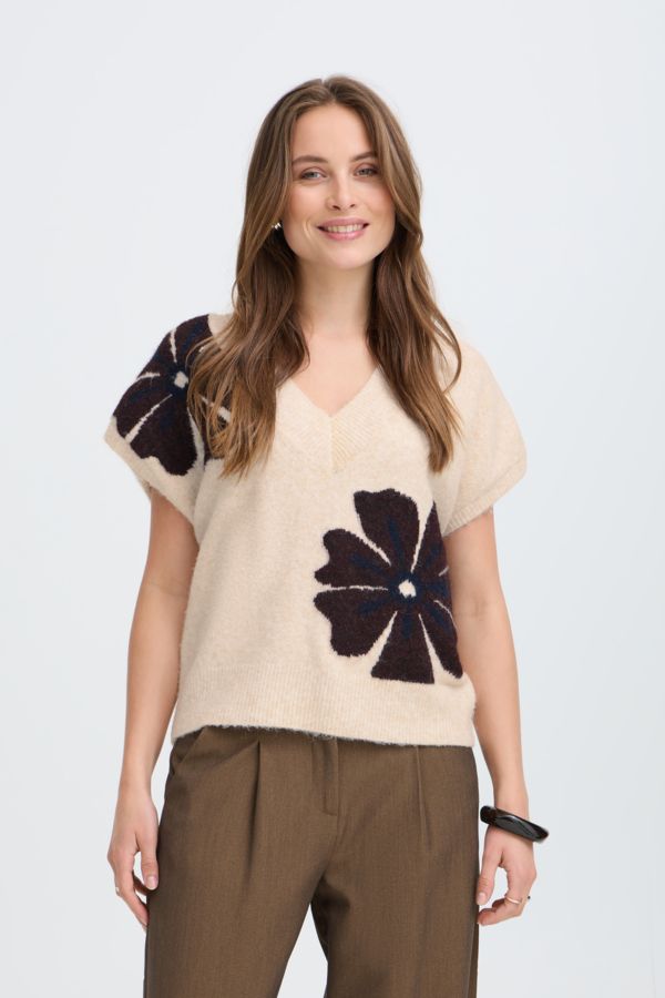Débardeur tricot v neck - 20819169 - B.Young Débardeur tricot v neck - 20819169 - B.Young