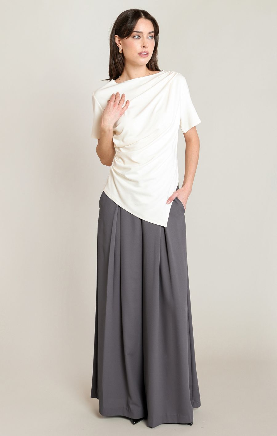 Pantalon taille haute à pinces - 2822712 T - Black Tape Pantalon taille haute à pinces - 2822712 T - Black Tape