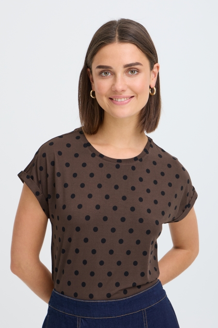 T-shirt col rond - 20610634 - Fransa