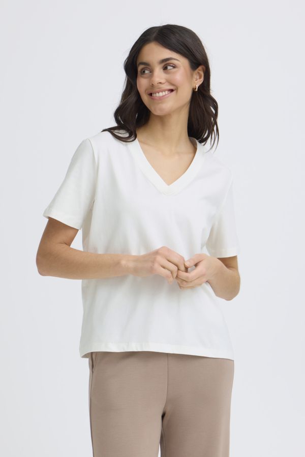 T-shirt v neck uni - 20617875 - Fransa