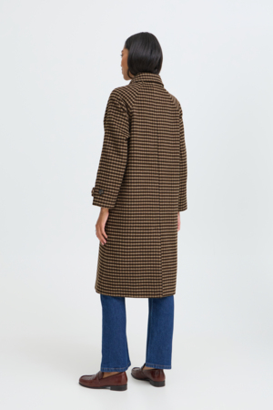 Manteau long à carreaux - 20819133 - B.Young