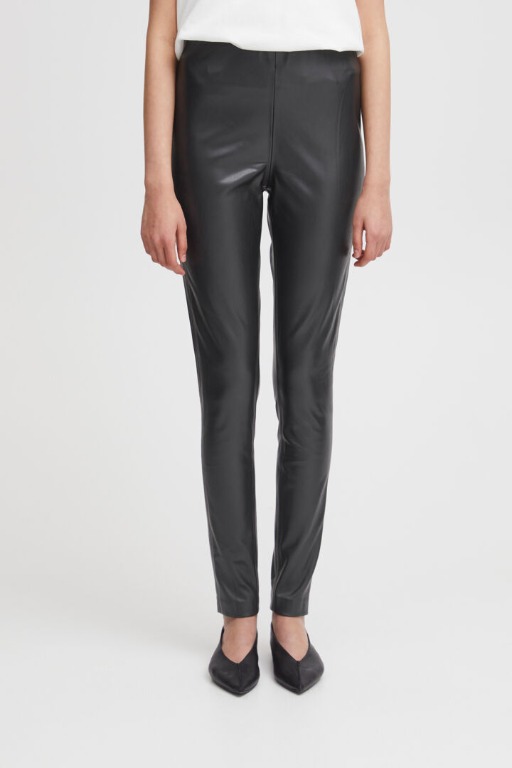 PANTALON LEGGING SIMILI CUIR UNI - 20116754 - Ichi