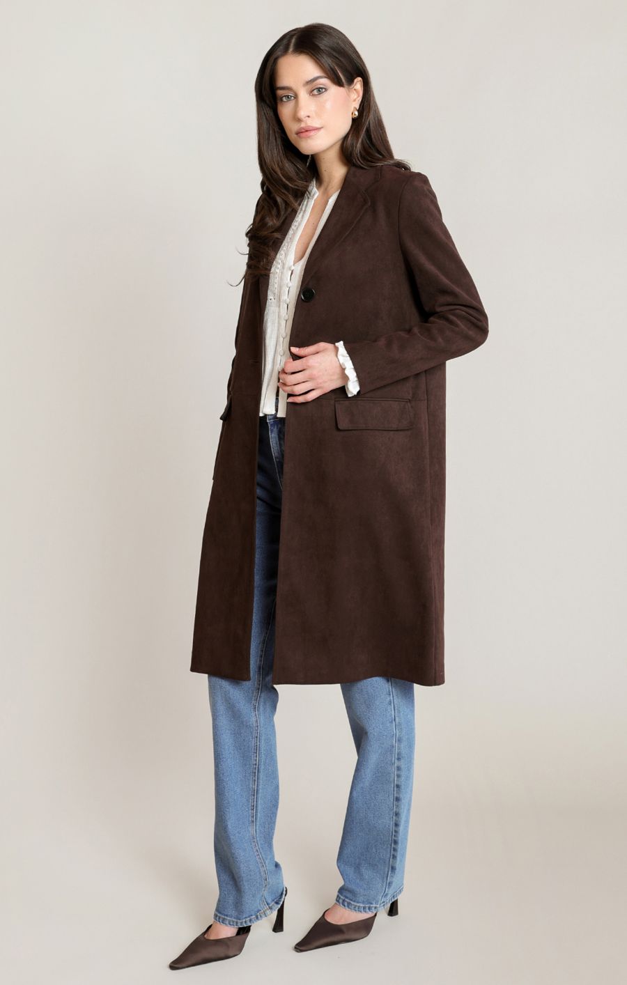 Manteau en simili suède