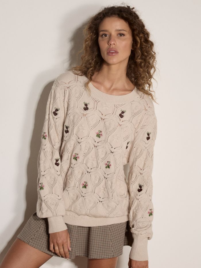 Chandail tricot léger - X253111 - Apricot