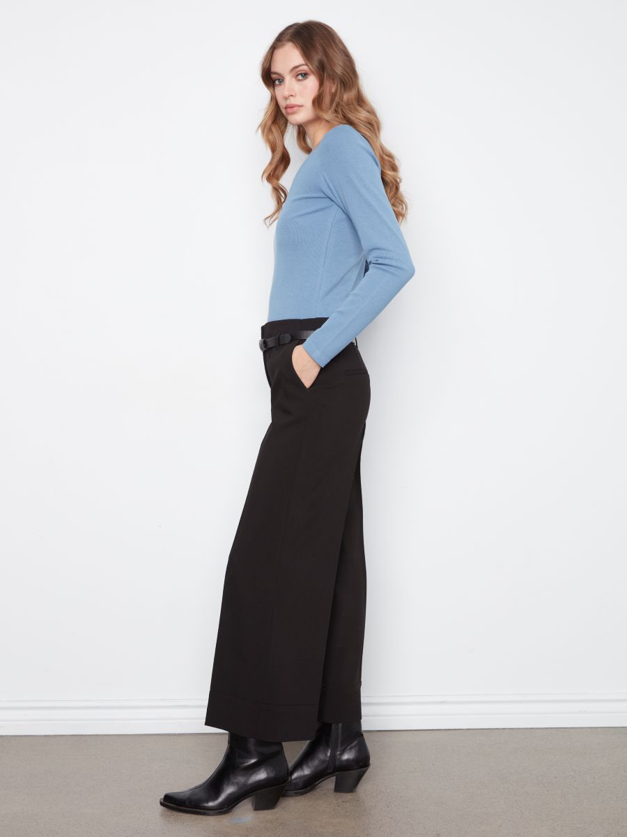 Pantalon chic jambe large