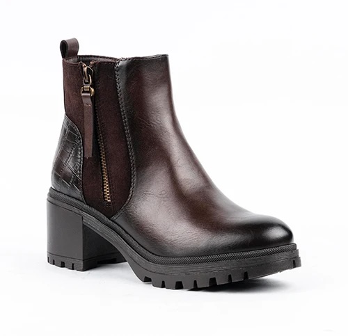 Botte courte talon insertion suède - XYI-15 - Little Empresses