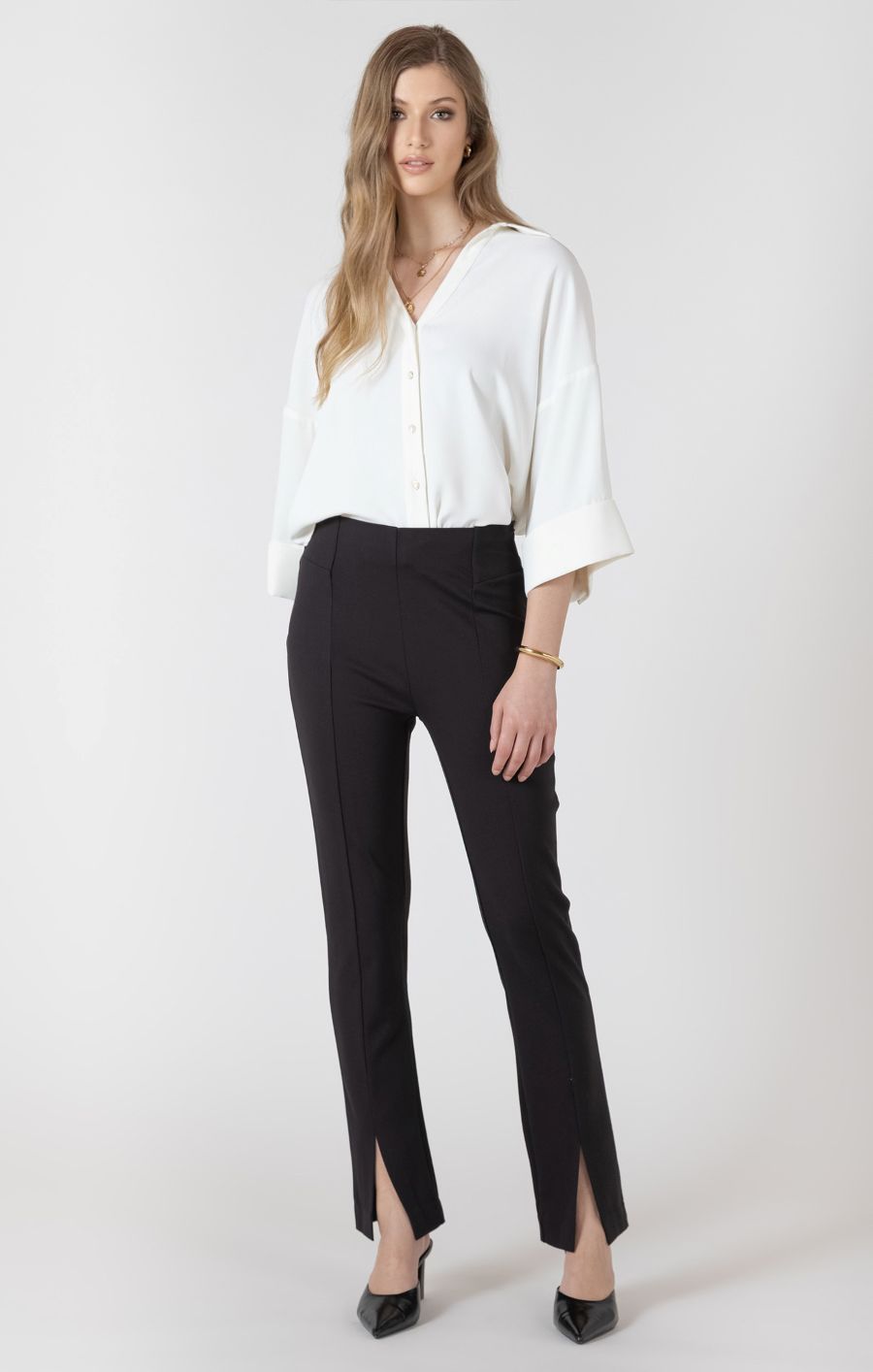 Legging chic fente bas devant