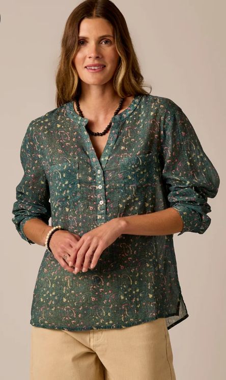 Chemise en gaze Dylan imprimée - TWDG26-347 - Carve Designs