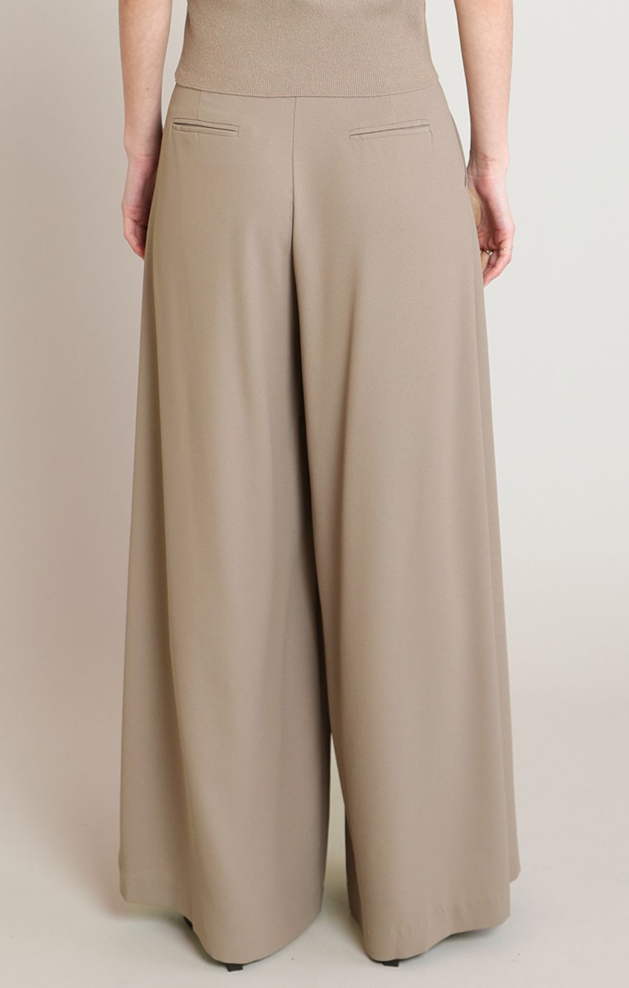 Pantalon taille haute à pinces