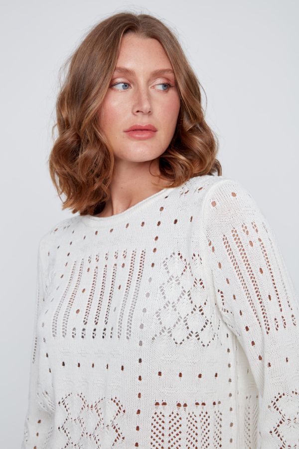 Chandail tricot ajouré