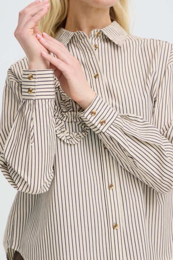 Blouse lignée broderie