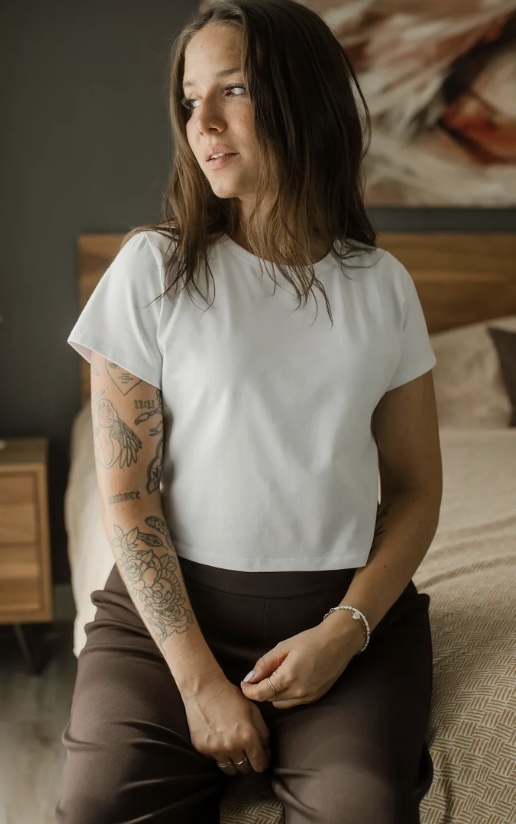 T-shirt de base écourté - T-shirt - Louve Design