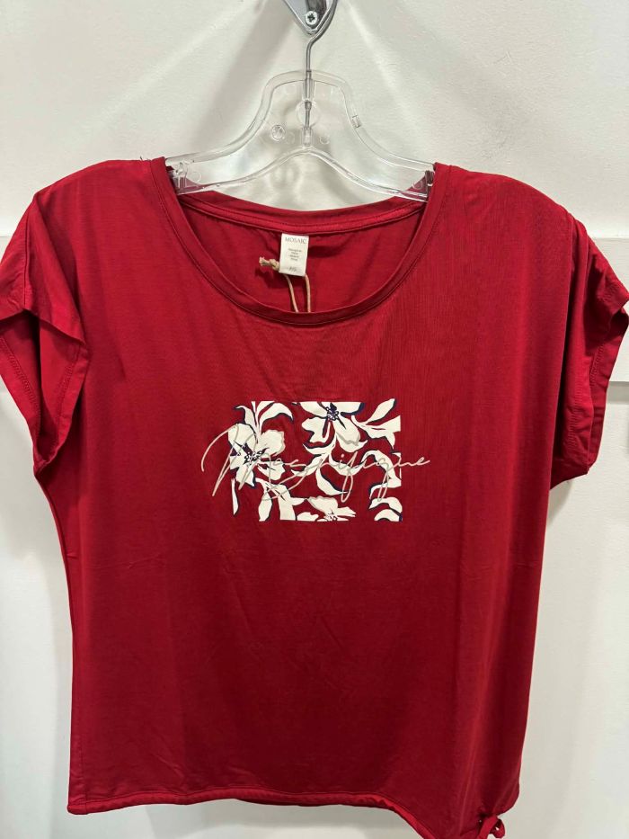 T-shirt noué au bas - mospaw06887 - Mosaïc