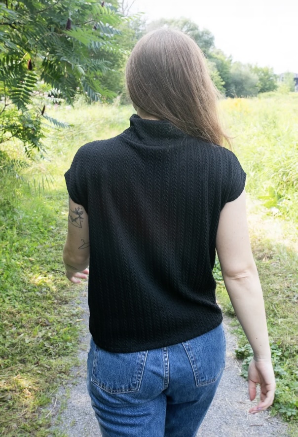 Haut col roulé torsadé - top torsade - Louve Design