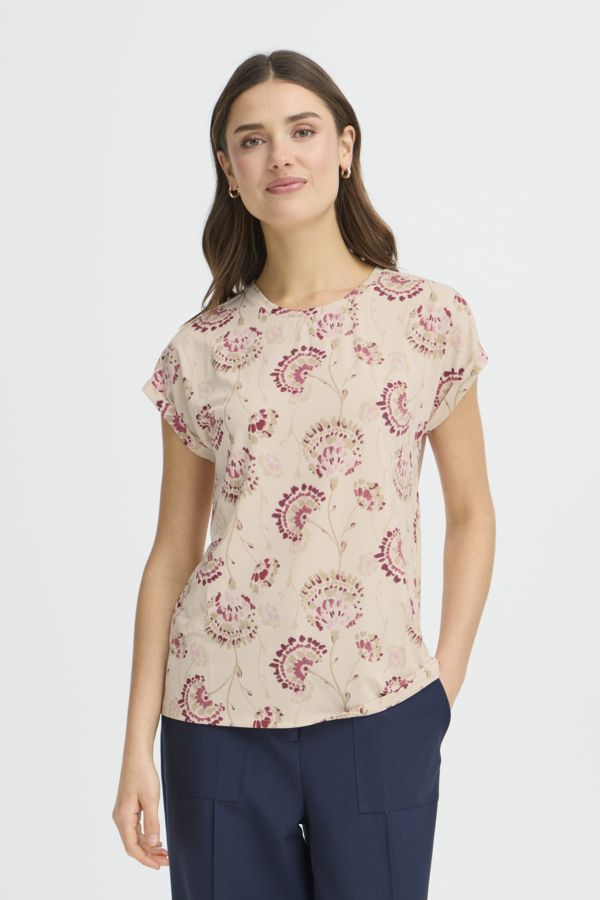 T-shirt col rond - 20610634 - Fransa