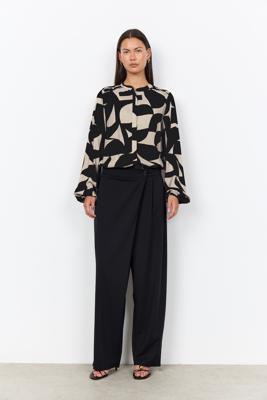 Pantalon croisé uni