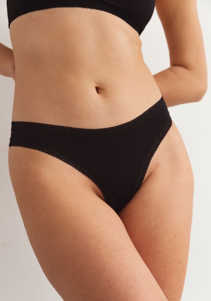 The micro Tanga bordure dentelle - 0229622 - Blush