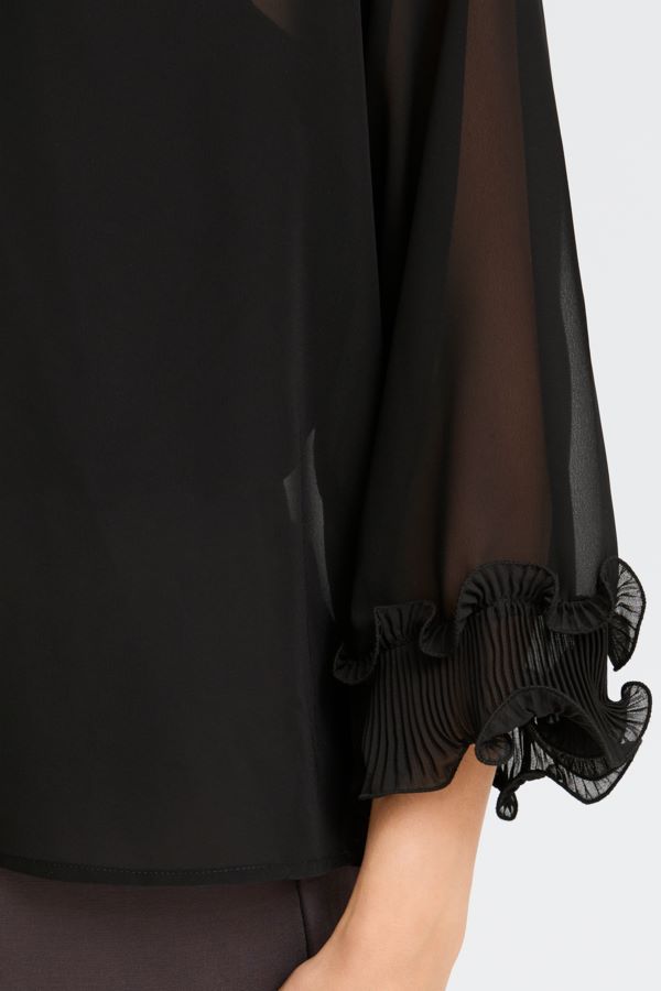 Blouse frill transparente