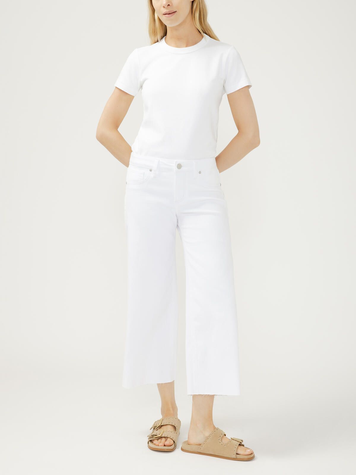 Jeans Suki jambe large crop - L43982WVS658 - Silver Jeans