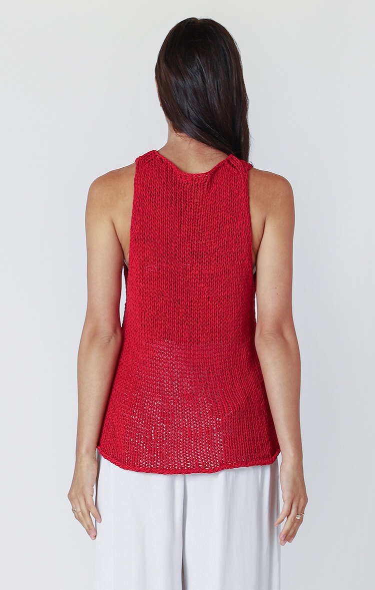 Camisole crochet col rond