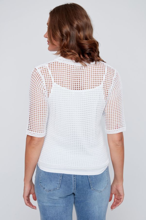 Chandail maille ajourée - 2619031 - C.Y.C. Coco Y. Club Inc