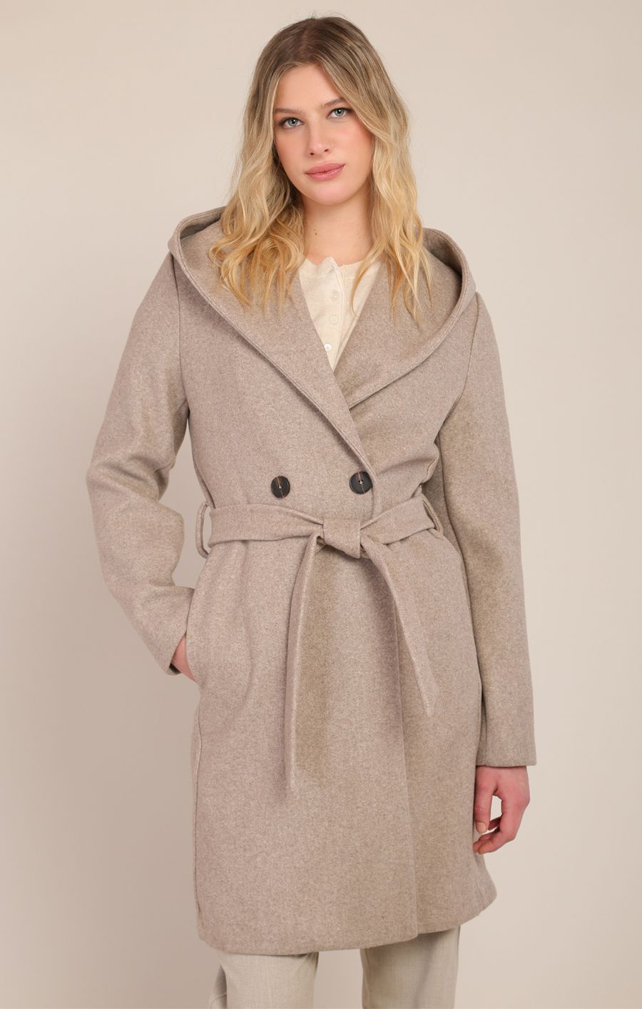Manteau lainage ceinture - 2829011 DG - Room 34