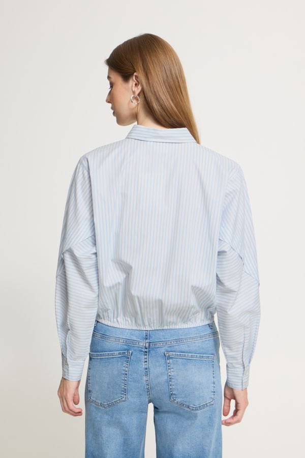 Blouse ballon lignée - 20126178 - Ichi