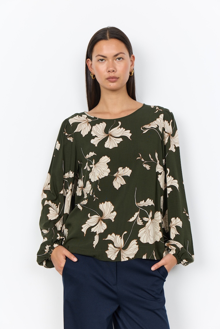 Blouse motif col rond - 41987 - Soya Concept