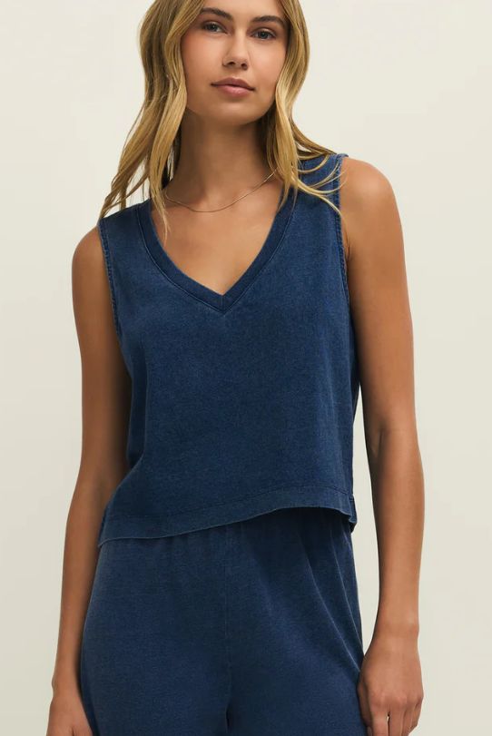 Top en jersey denim à col V Sloane - ZT253937 - Z Supply