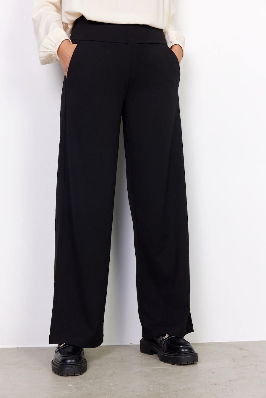 Pantalon bande élastique uni - 26188 - Soya Concept