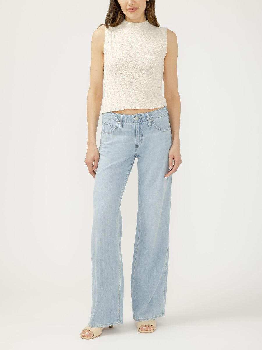 Jeans tricot suki jambe large - L93945LCL114 - Silver Jeans