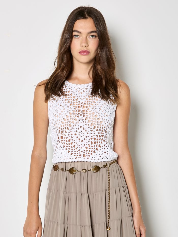 Camisole style crochetée - X195756 - Apricot