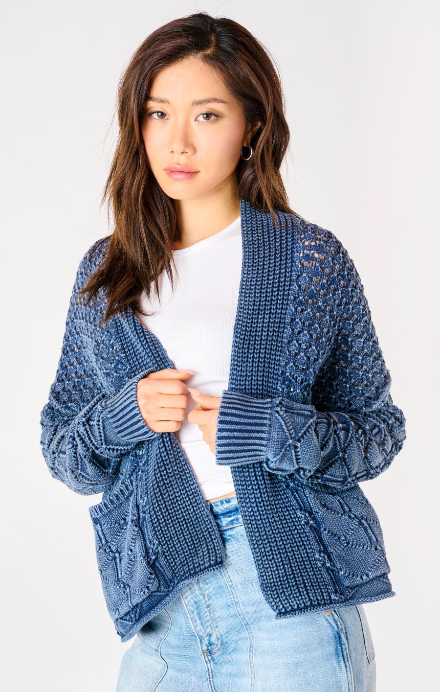 Cardigan ouvert ajouré - 2527258 D - Dex