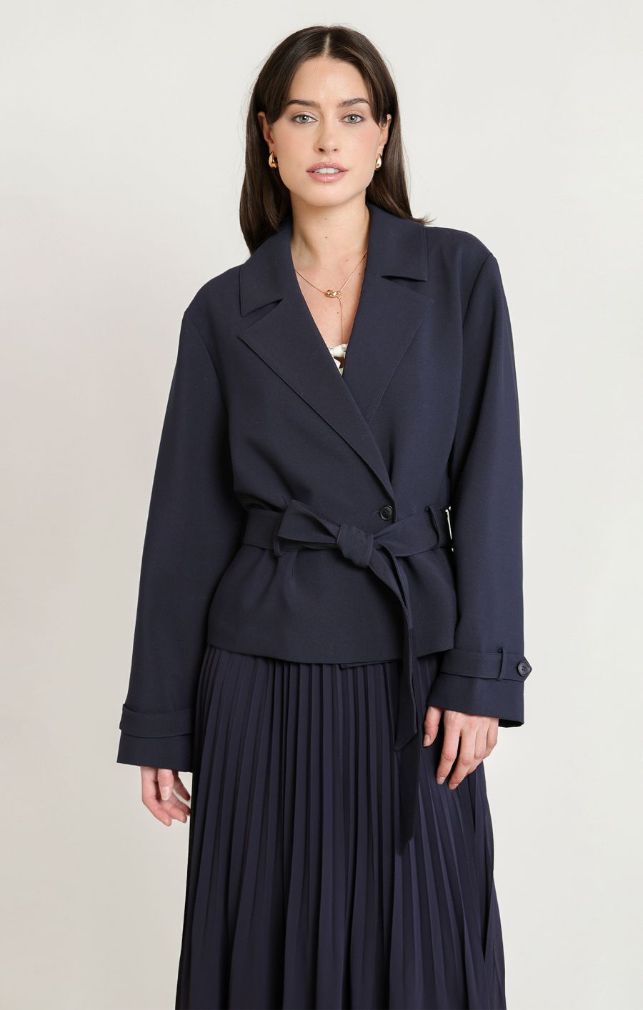Manteau trench court - 2829501 T - Black Tape