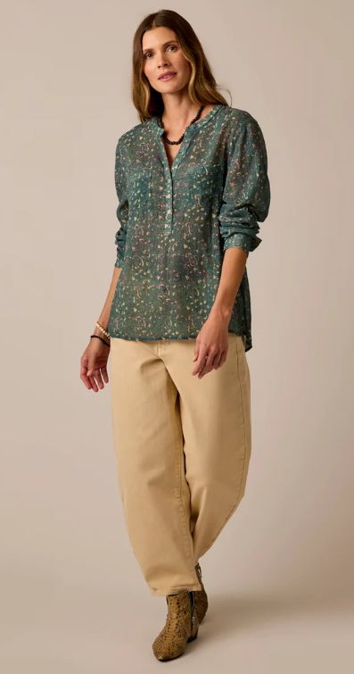 Chemise en gaze Dylan imprimée