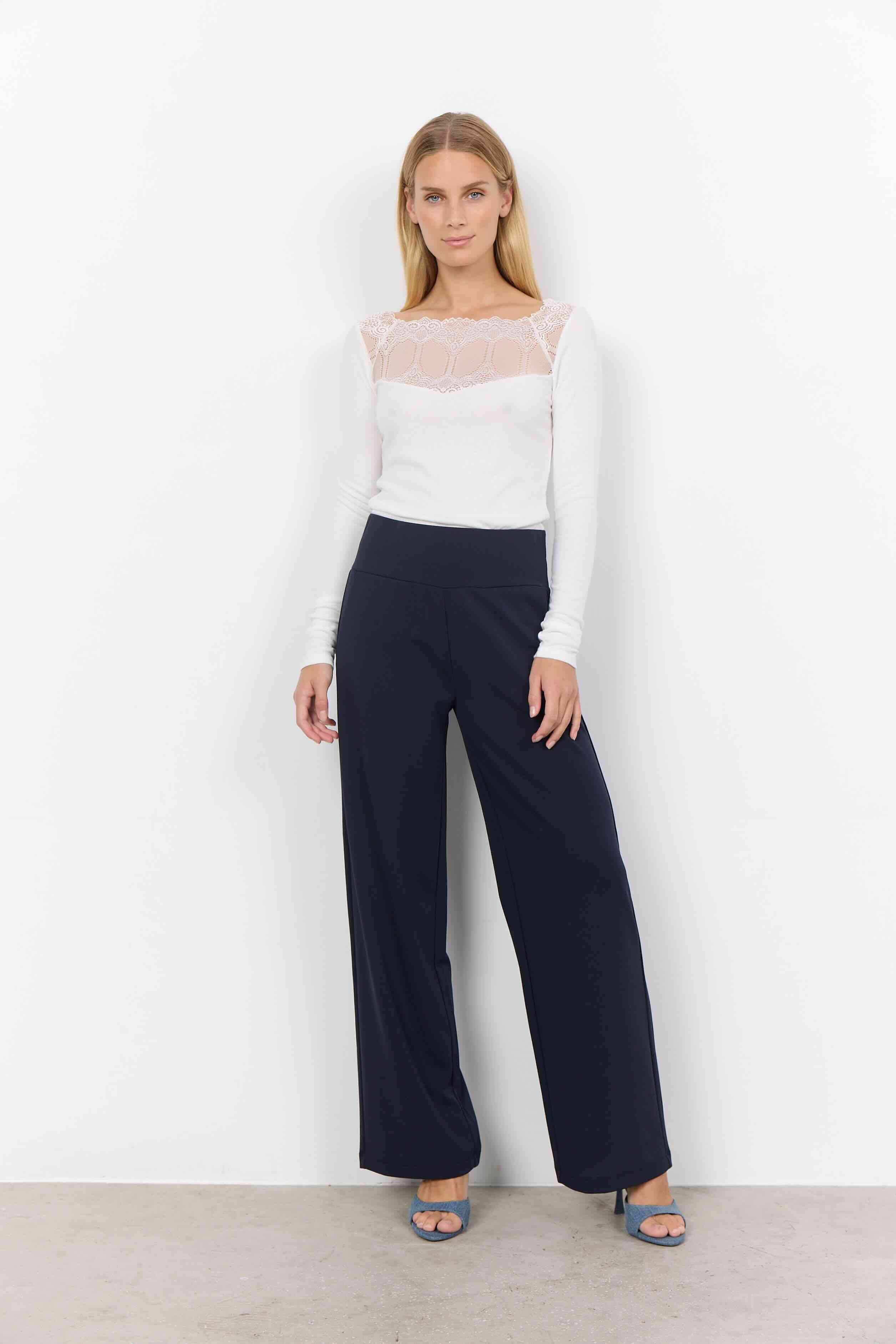 Pantalon bande élastique uni