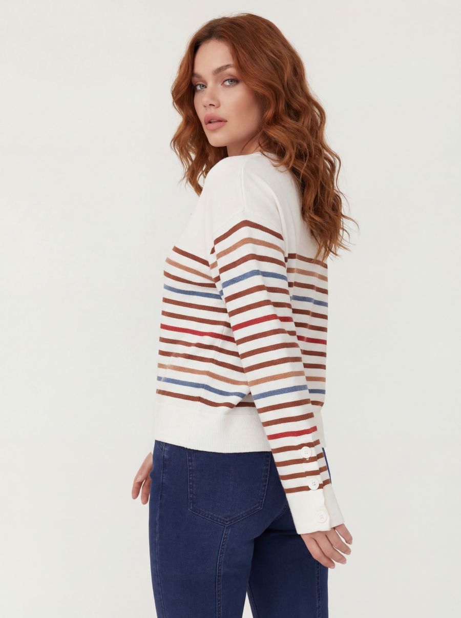 Chandail rayé v neck - 2629041 - C.Y.C. Coco Y. Club Inc