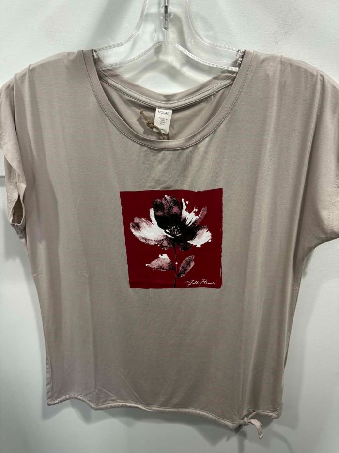 T-shirt noué au bas - mospaw06887 - Mosaïc