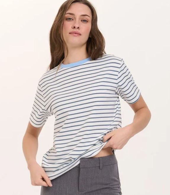 T-shirt col rond rayé - 12578A - 24 Colours