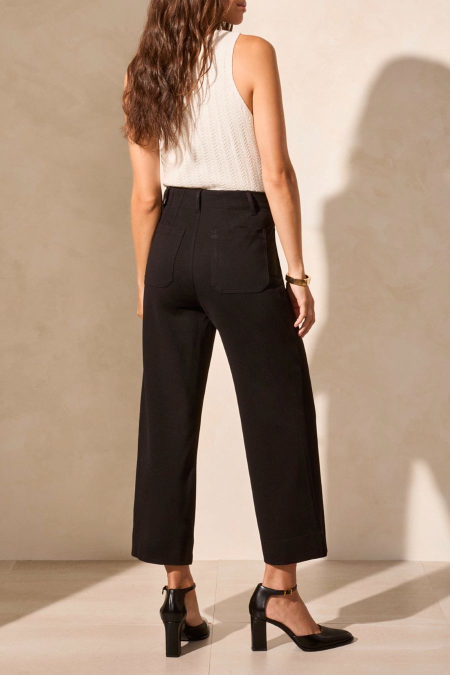 Pantalon taille haute 2 poches