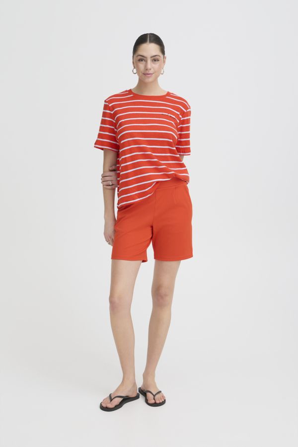 T-shirt ligné col rond