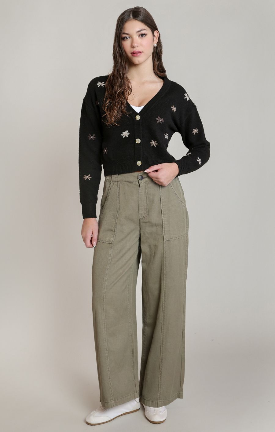 Cardigan v neck petites fleurs - 2827274 D - Dex