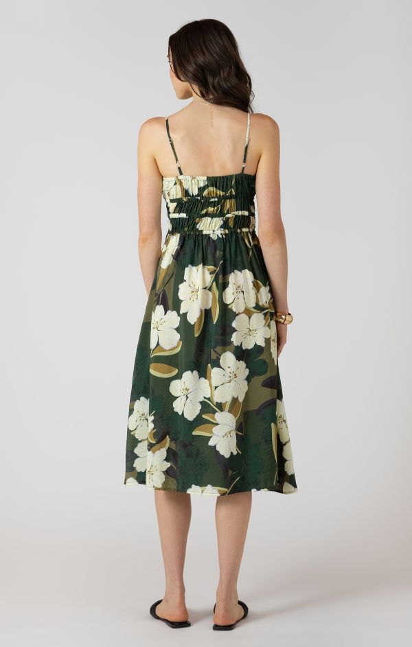 Robe midi taille élastique