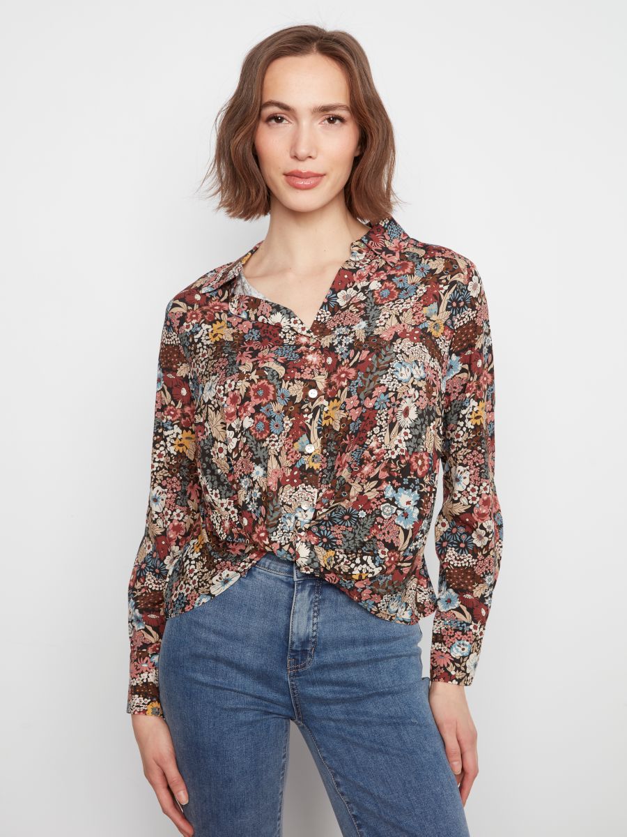 Blouse motif croisée devant - 4551PP-634A - Charlie B
