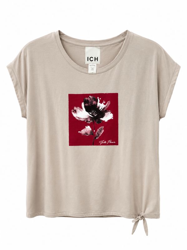 T-shirt noué au bas
