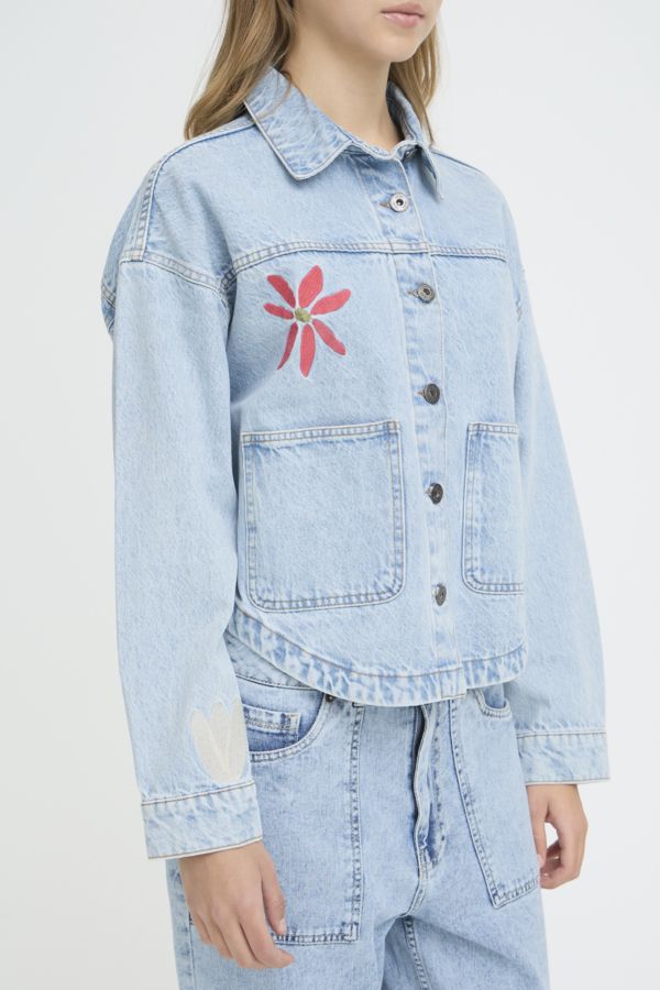 Veste jeans broderie