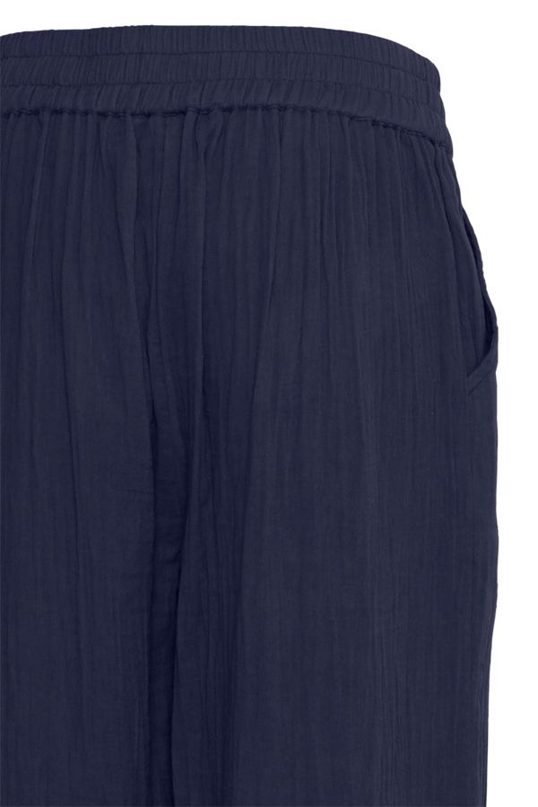 Pantalon coton jambe large